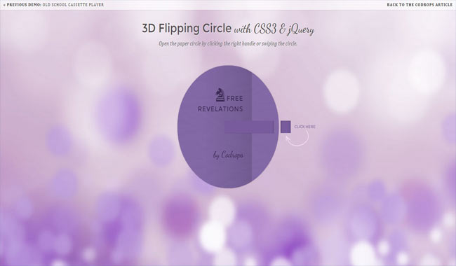 Flipping Circle - Awesome 3D img viewer with CSS3 and jQuery