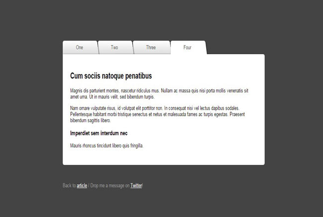 Folder Tabs - With css3 and jQuery Animation
