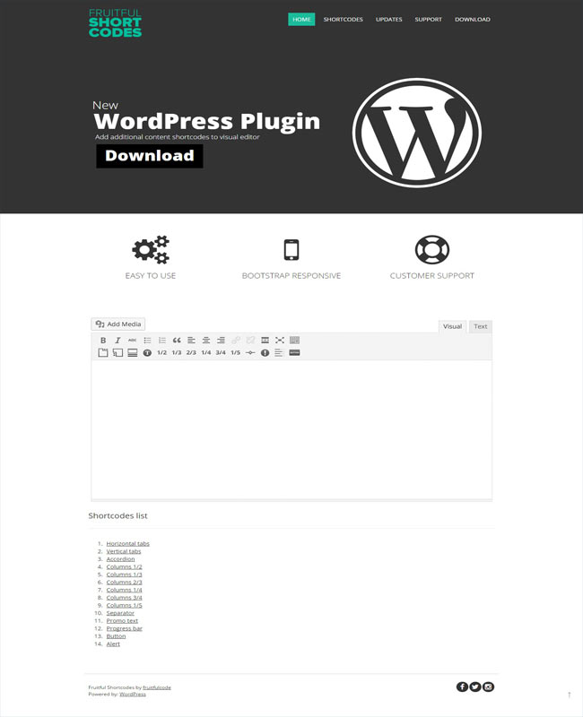 Fruitfull - Additional Free Content Shortcode Plugin 