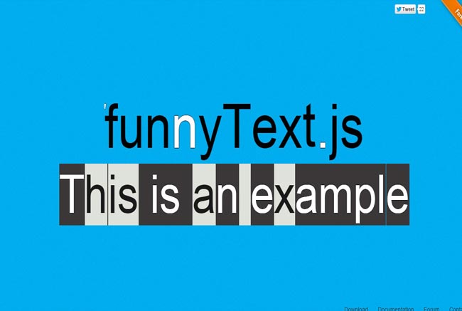 Funny Text.js - Simple jQuery Plugin for create funny and crazy moving text effect