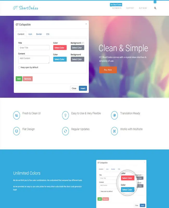 GT ShortCodes - Simple, clean Flat & Awesome WordPress Plugin
