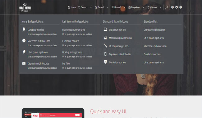 Hero Menu - WordPress Responsive Mega Menu 