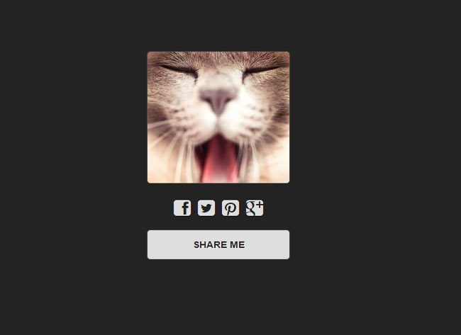 Hideshare - jQuery Social sharing links Plugin