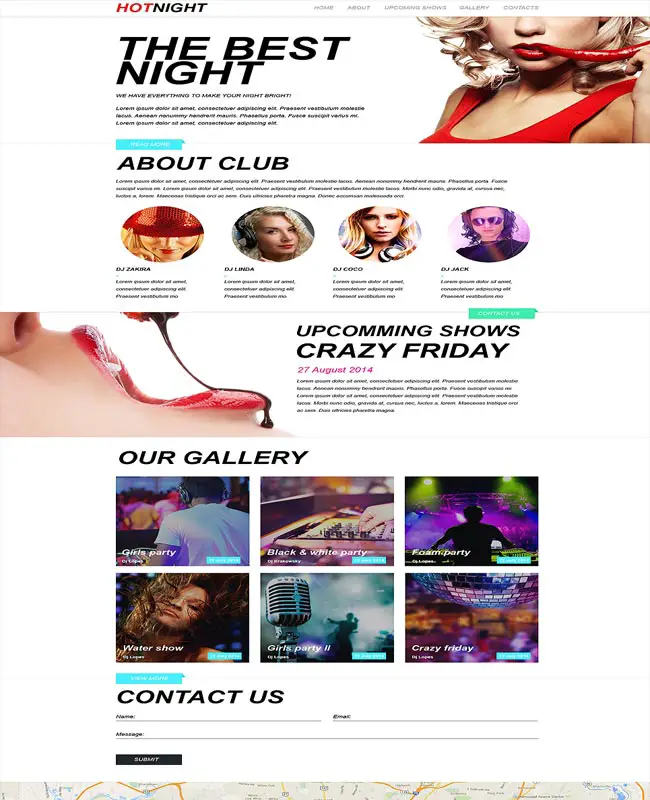 HotNight - Night Club HTML5 Muse Website Template