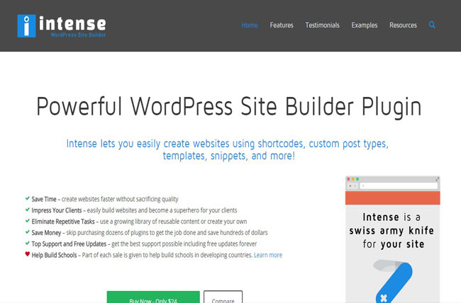 Intense - Essential Shortcodes and Site Builder for WordPress