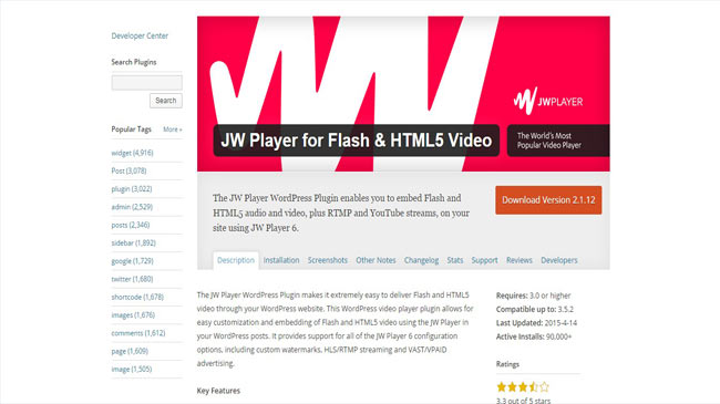 JW Player WordPress Plugin for Flash and HTML5 Video