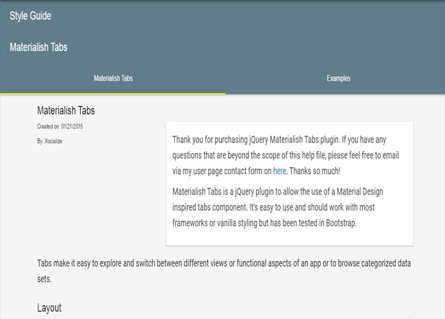Materialish - Flexible Material design animated Tab