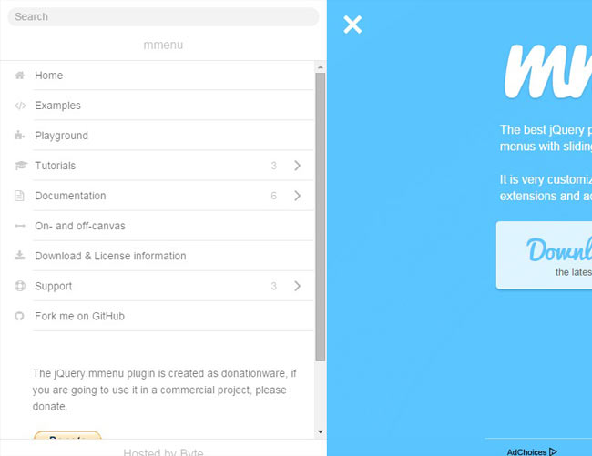 Mmenu - Best jQuery Plugin for off-canvas menu