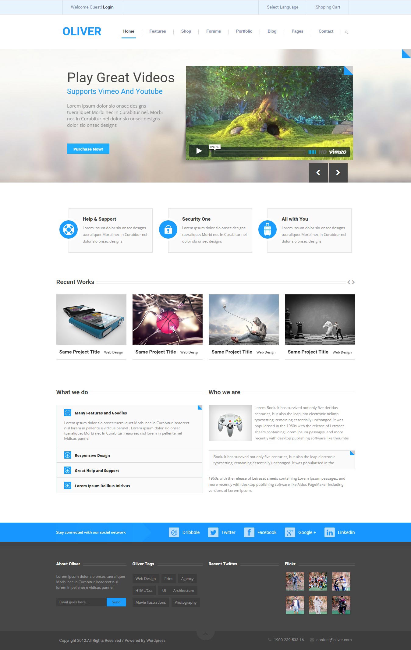 Oliver - HTML5 CSS3 Multipurpose Website Template