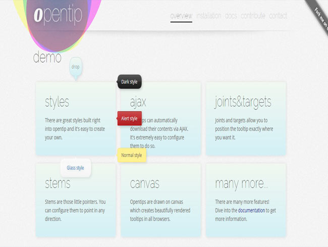 Opentip - Opensource smooth Tooltip jQuery Plugin