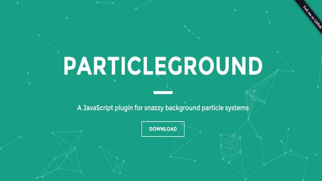 Particleground - A JavaScript plugin for snazzy background particle systems 