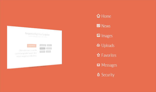 Perspective - 3D Effect Page View Navigation