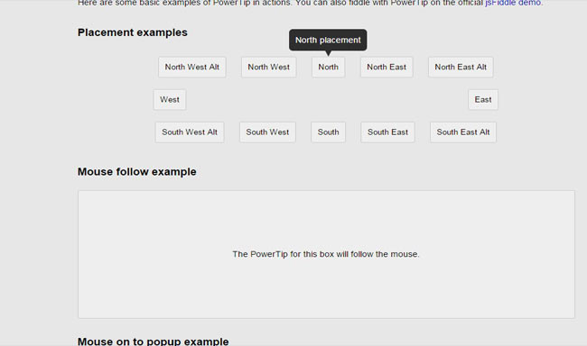 Powertip - Flexible a jQuery Plugin