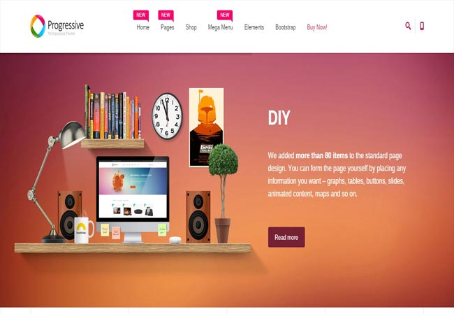 Progressive — Exclusive Multipurpose Responsive HTML5 Template