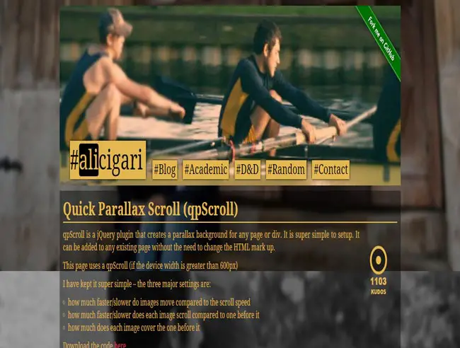 QPScroll - Simple Parallax background for a page