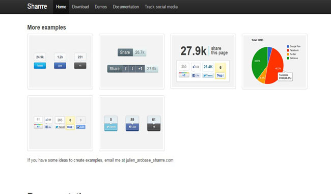 Sharrre - Create a nice Widgets for sharing in Social Networks 