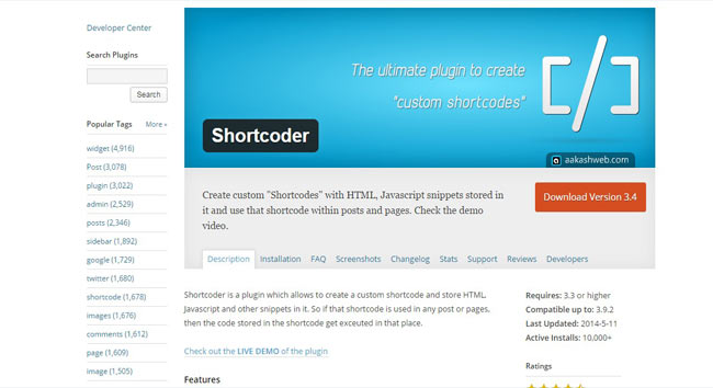 Shortcoder - The Ultimate Free wp Plugin for create Custom shortcodes