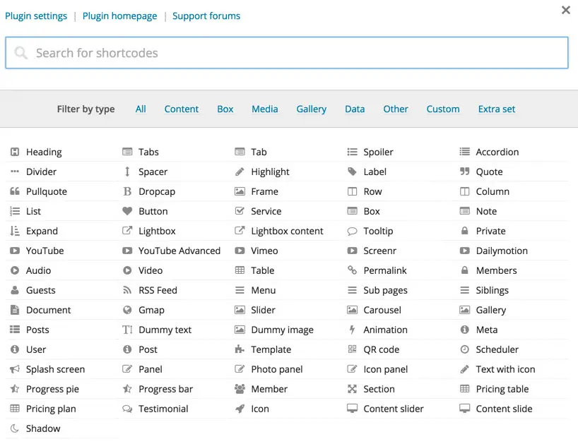 Shortcodes Ultimate - Free wordpress shortcode generator Plugin