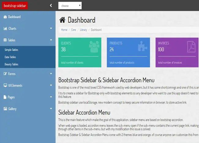 Sidebar Accordion - Bootstrap Based Sidebar Accordion Menu