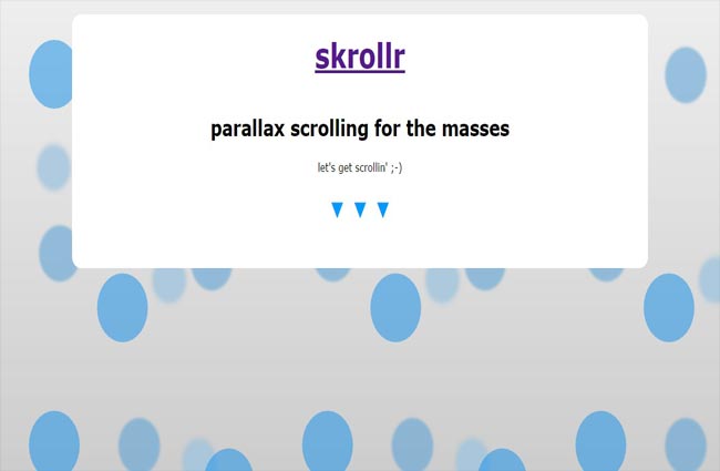Skrollr - Stand-alone parallax scrolling JavaScript library