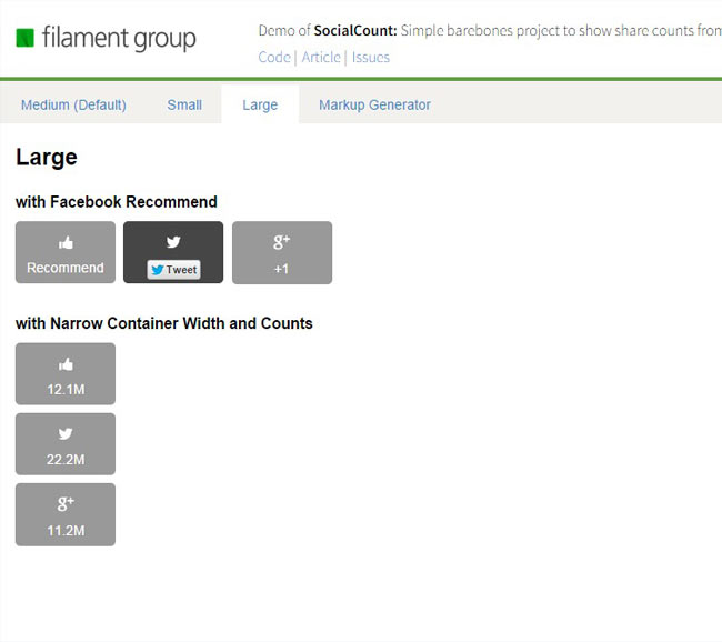 SocialCount - Show social share counts from various social networks