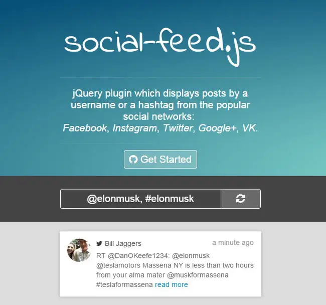 SocialFeed - Shows a user feed from the most popular social networks