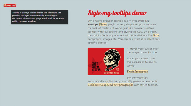 StyleTooltips - Free My tooltips jQuery plugin