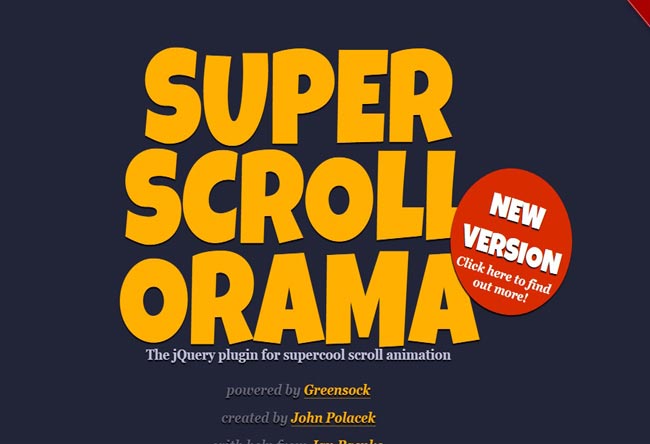 Superscrollorama - Supercool scroll animation jQuery Plugin