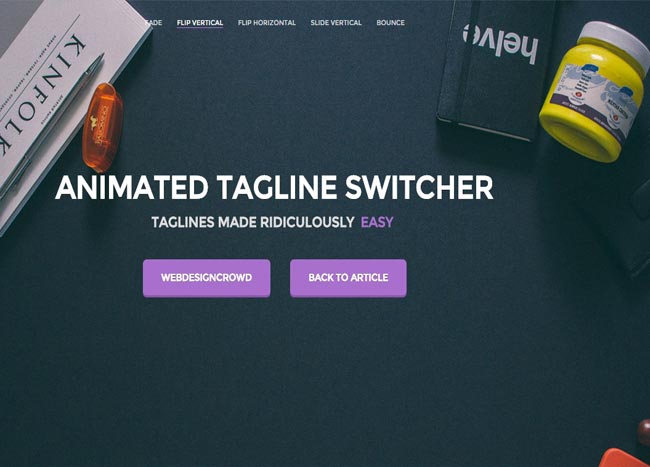 Tagline Switcher - Fast Affordable Animated Tagline Switcher Plugin