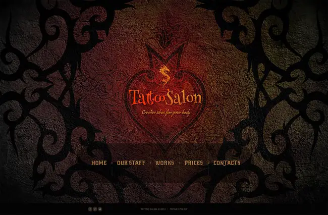 Tattoo Salon - Creative Responsive Html5 Tattoo Website Template
