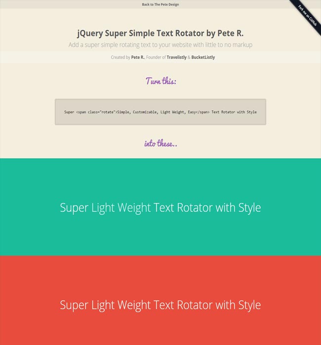 Text Rotator- jQuery Super Simple Text Rotator Plugin