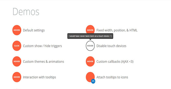 Tooltipster - A Powerful,flexible jQuery Plugin