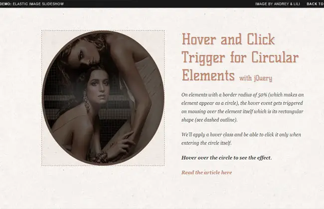 Trigger - Circular Image hover plugin with jQuery