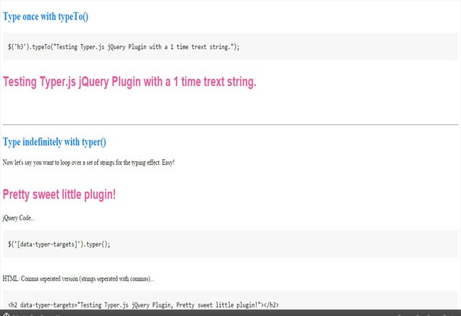 Typer.js - jquery text animation for a slick typing effect