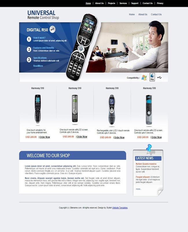 Universal - Electronics Remote control device Free Template