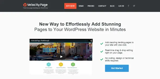 VelocityPage - drag and drop page builder