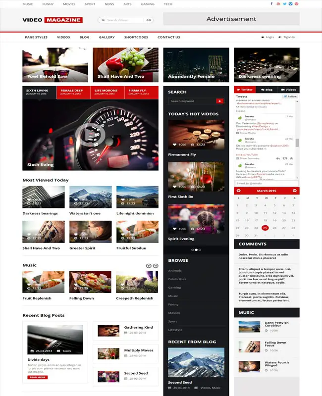 Video Magazine - HTML5 Video News Magazine Web Template