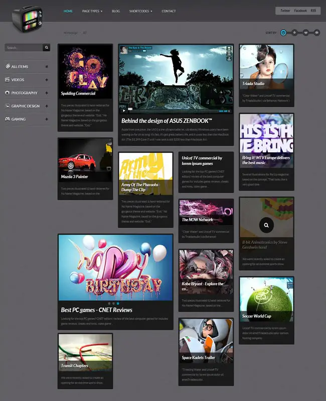 VideoGrid - Best Multimedia Video / Photo Showcase HTML Template