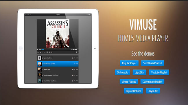 Vimuse - Multi Media Player WordPress Plugin