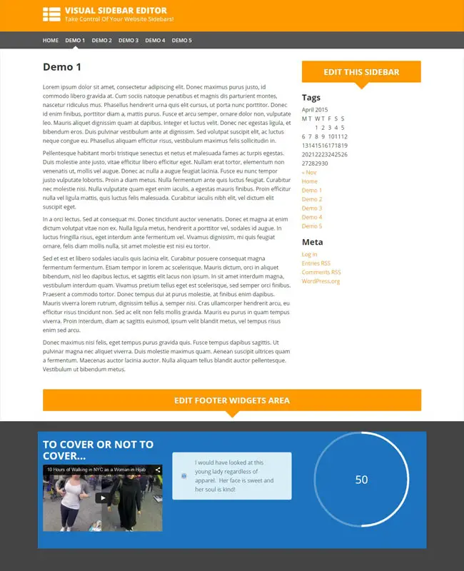 Visual Sidebar - Visual Composer Editor for WordPress