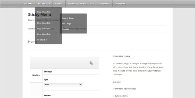 WP Sticky Menu - Easy to Manage and Flexible wordpress Menu Plugin