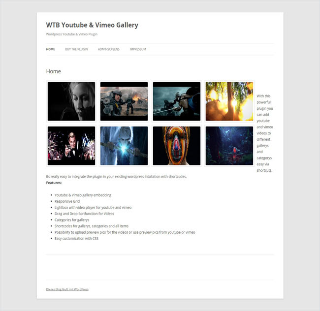 WTB YouTube & Vimeo Gallery Easy Embedding Gallery