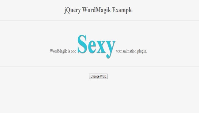 WordMagik - Free simple word animation plugin using jQuery and CSS animations
