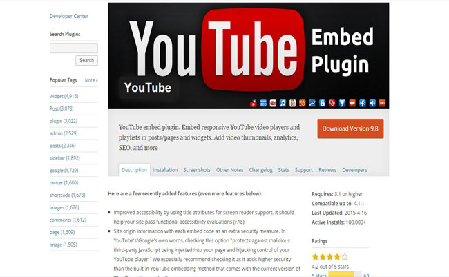 YouTube Responsive Videos for WordPress Website