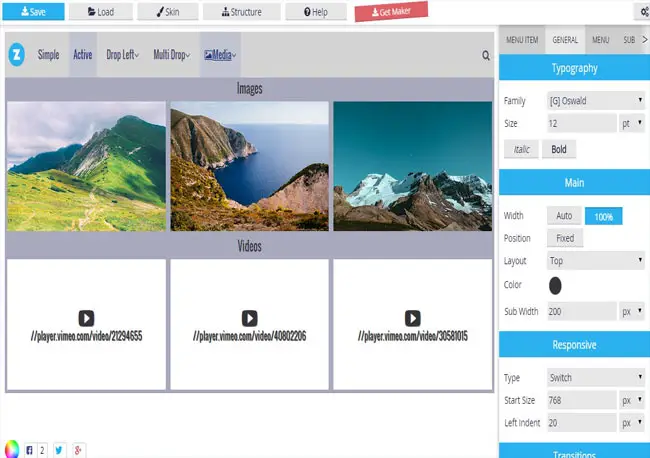 Z Menu Maker - Visual Drop Down and Mega Menu Maker
