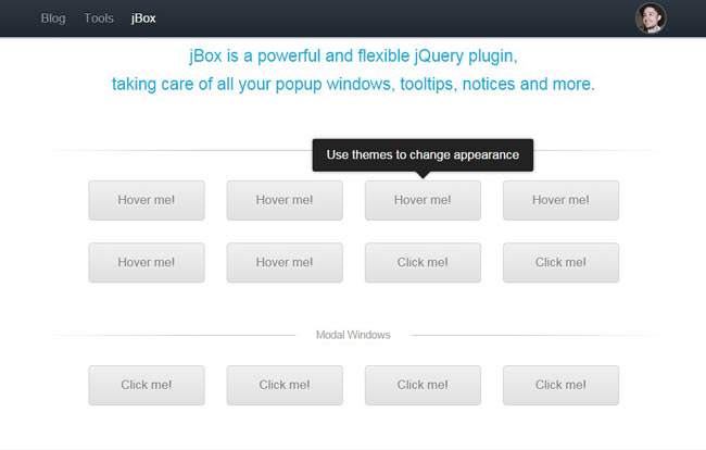jBox - Powerful and Flexible jQuery Plugin with different view
