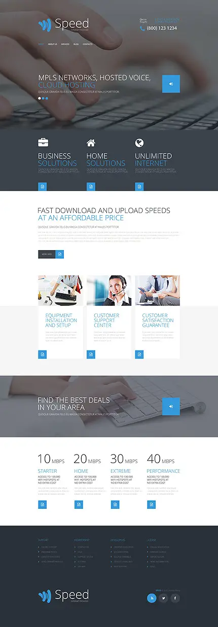Clean WordPress Theme for an Internet Company