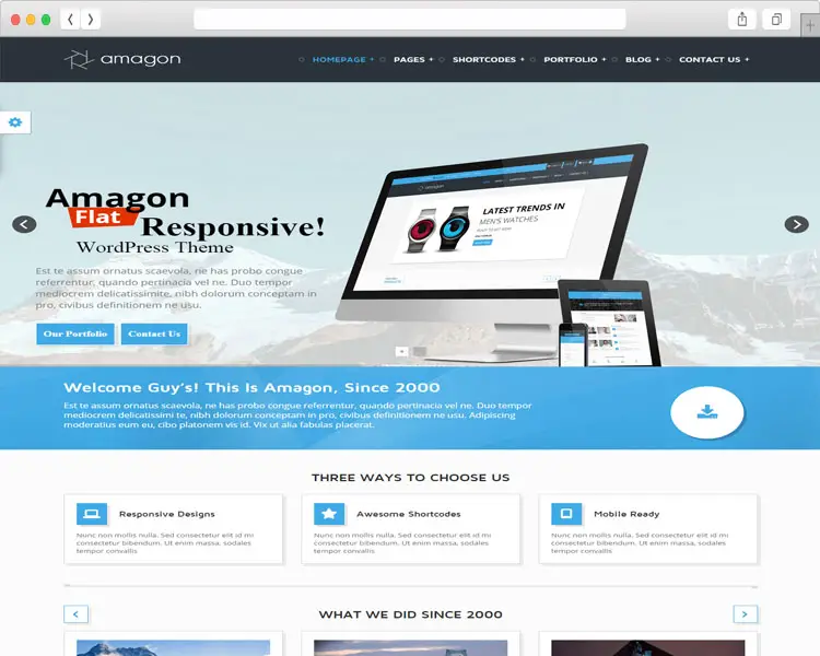 Amagon - Flat Design WordPress Multipurpose Theme