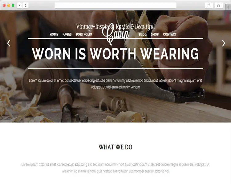 Cabin – A Beautiful Multipurpose Vintage Inspired WP Theme