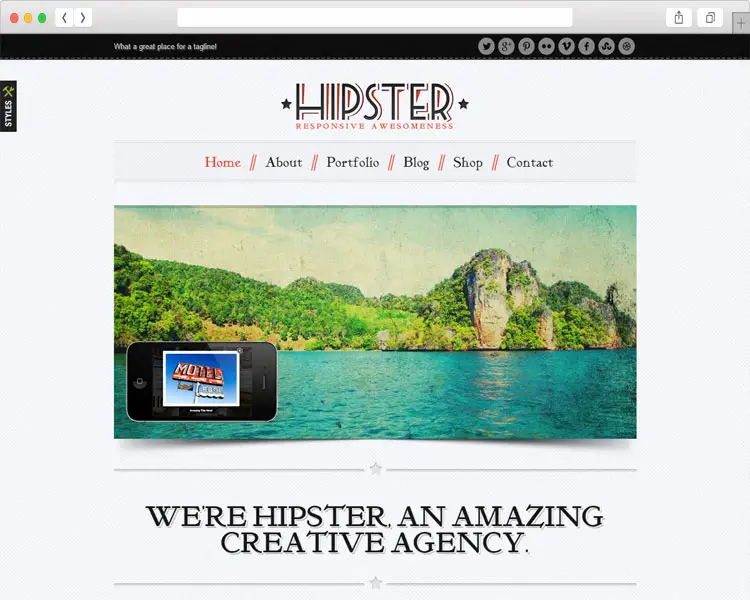 Hipster - Responsive Retro Theme for WordPress 